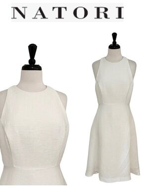 Natori Plisse Textured Crepe Sleeveless Dress